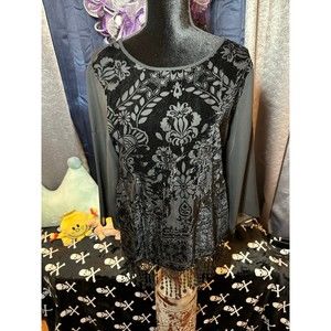 Chico’s Sheer Long Sleeve Top